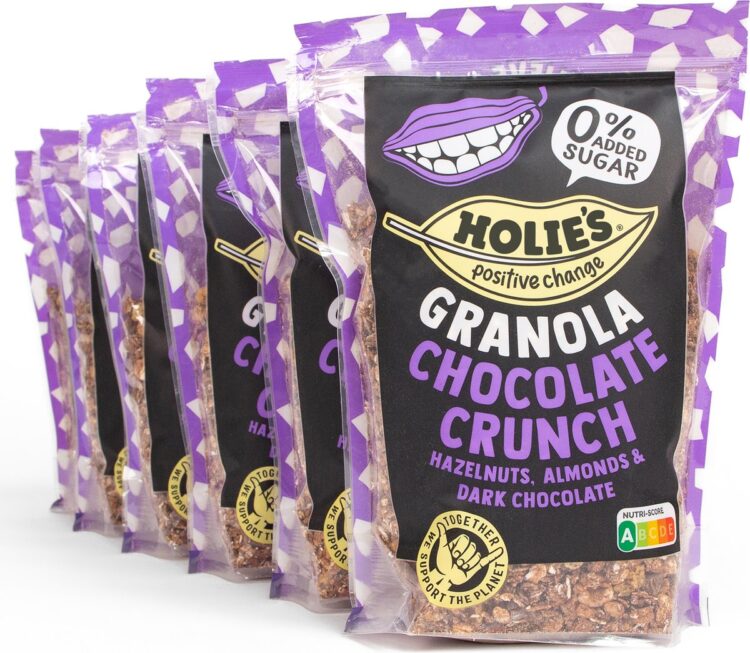 Holie's Granola Chocolate Crunch 6x 350gr - ontbijtgranen - suikervrij - gezond - vegan