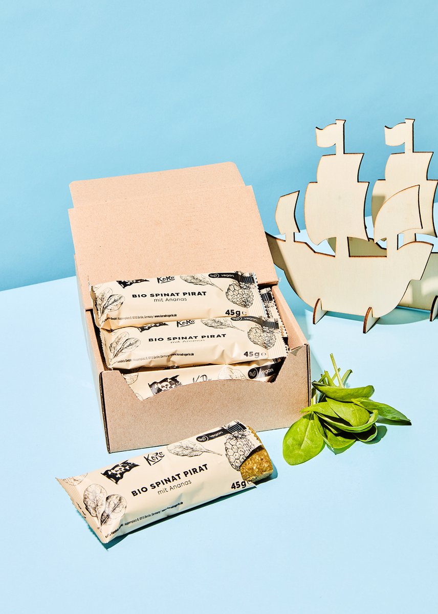 KoRo | Bio vegan spinazie-ananasreep 20 x 45 g