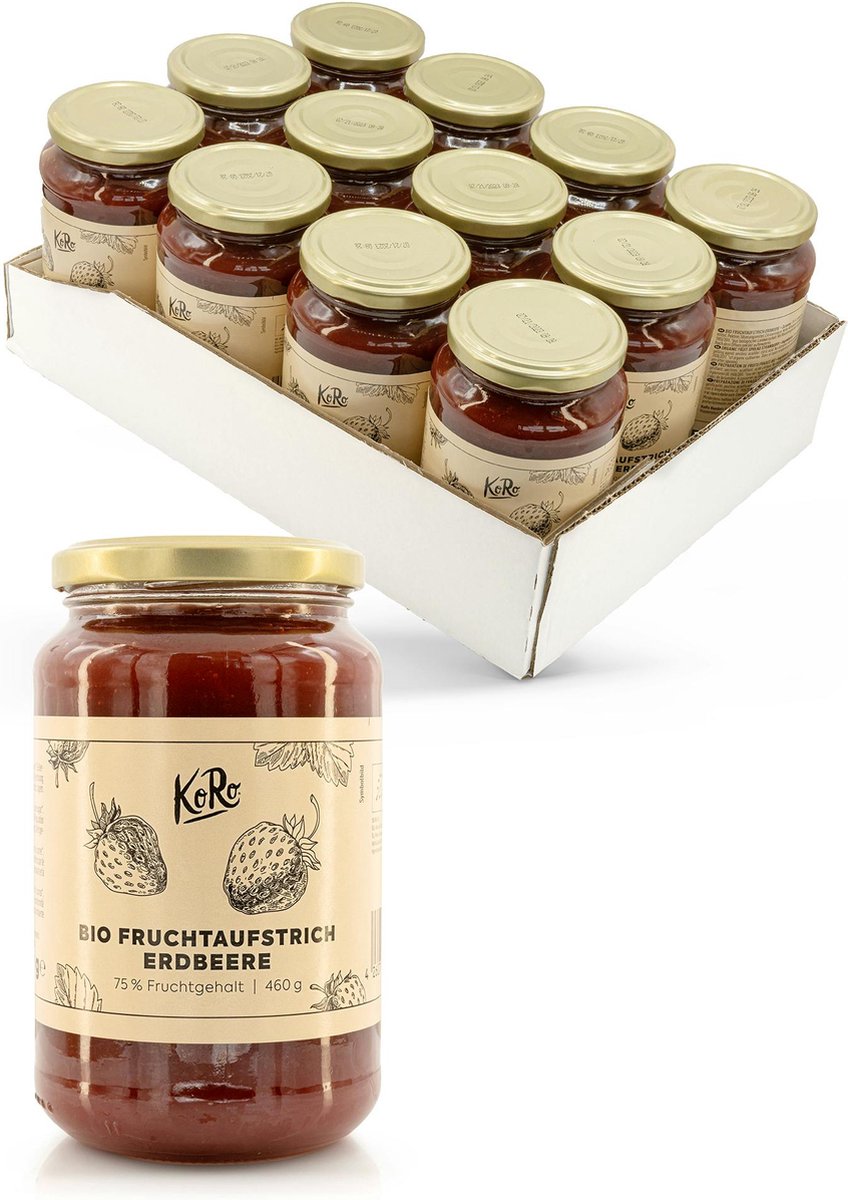 KoRo | Bio vruchtenspread aardbei 12 x 460 g