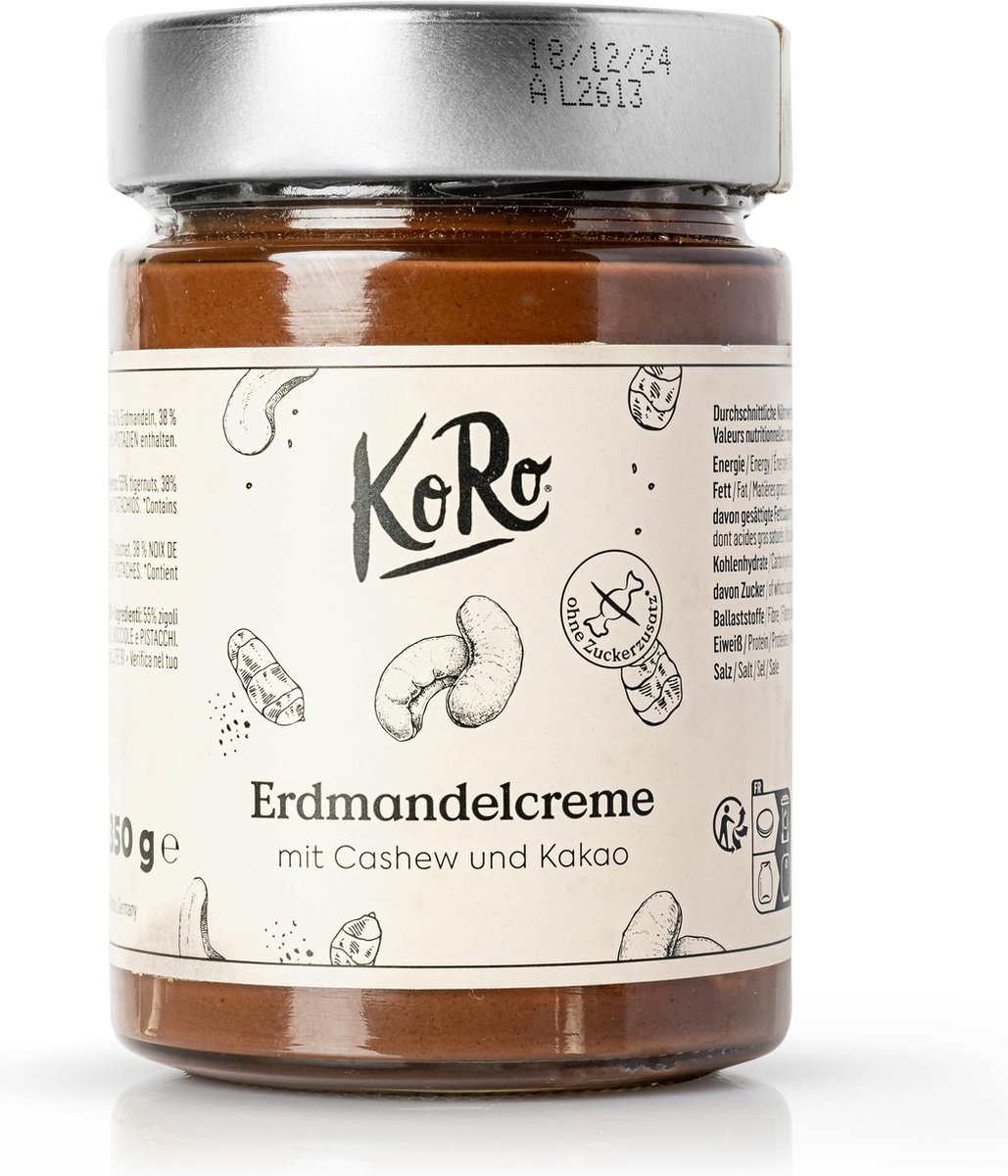 KoRo | Tijgernootpasta met cashewnoten en cacao 350 g