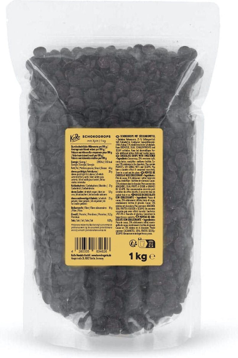 KoRo | Vegan chocoladedruppels met xylitol 1 kg