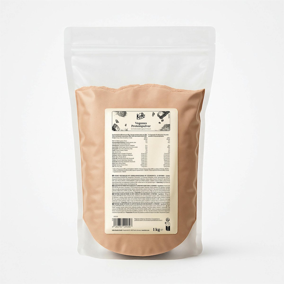 KoRo | Vegan eiwitpoeder chocolade 1 kg
