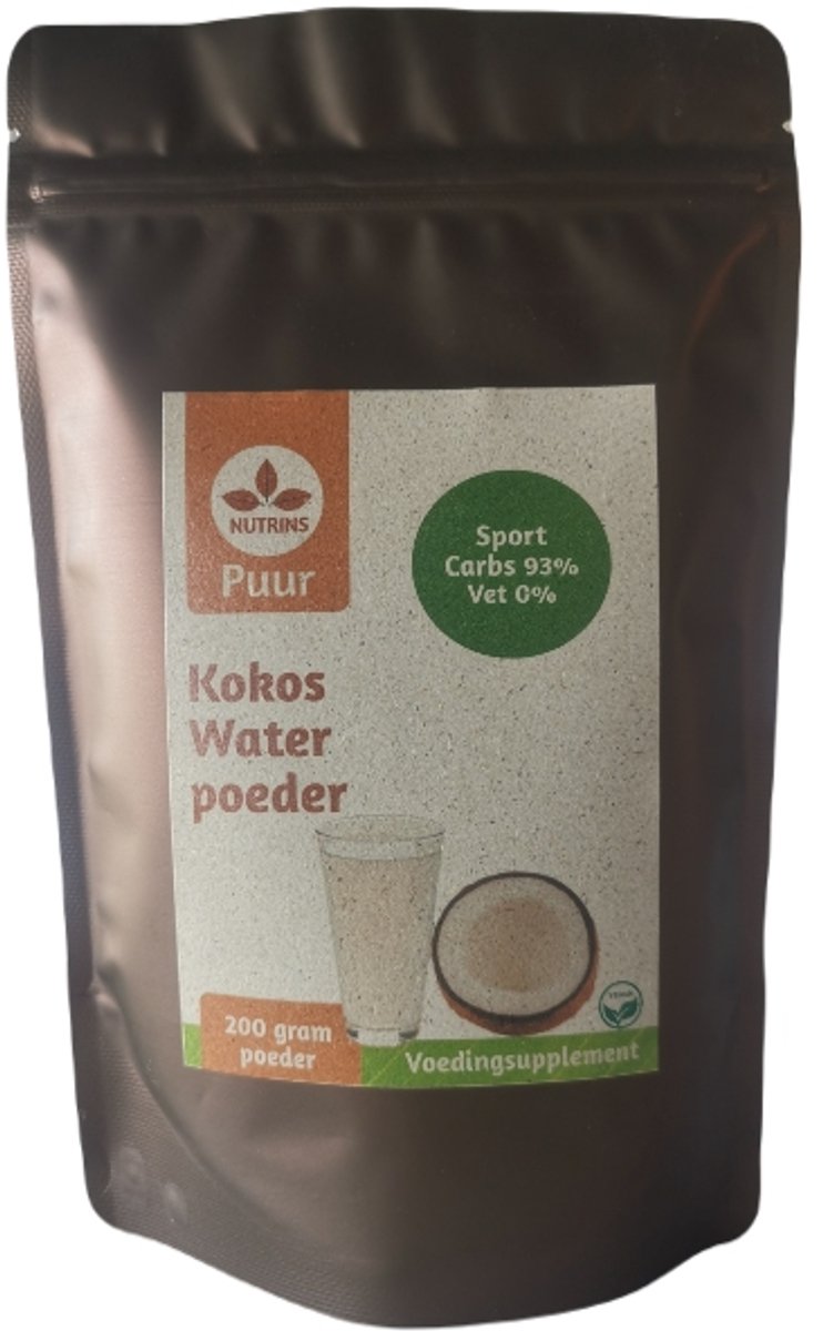Kokoswater Poeder - 200 gram - Puur Kokoswater - Kokosnoten uit Vietnam - Nutrins