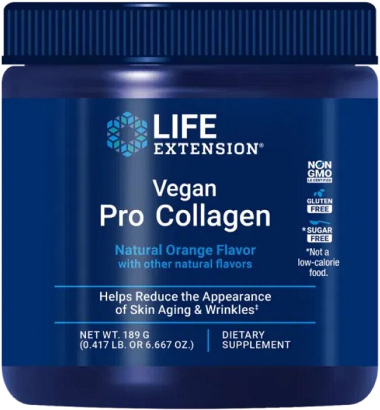 Life Extension - Vegan Pro Collageen - 189 Gram - 100% Vegan Alternatief voor Dierlijk Collageen - met Gotu Kola, Ginseng en Vitamine C - Superfood