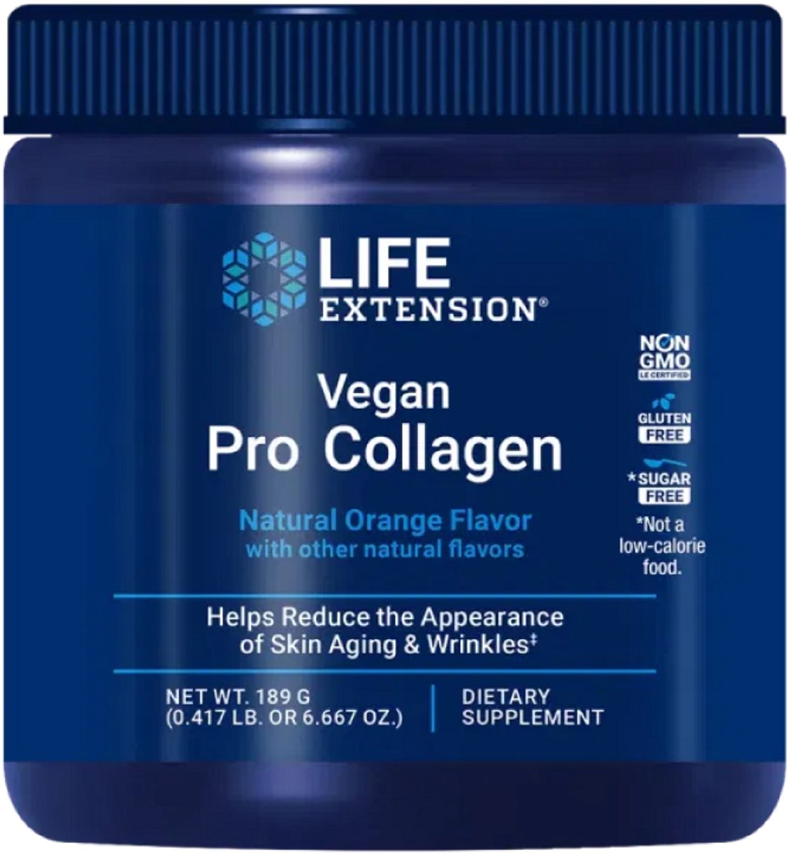 Life Extension - Vegan Pro Collageen - 189 Gram - 100% Vegan Alternatief voor Dierlijk Collageen - met Gotu Kola, Ginseng en Vitamine C - Superfood