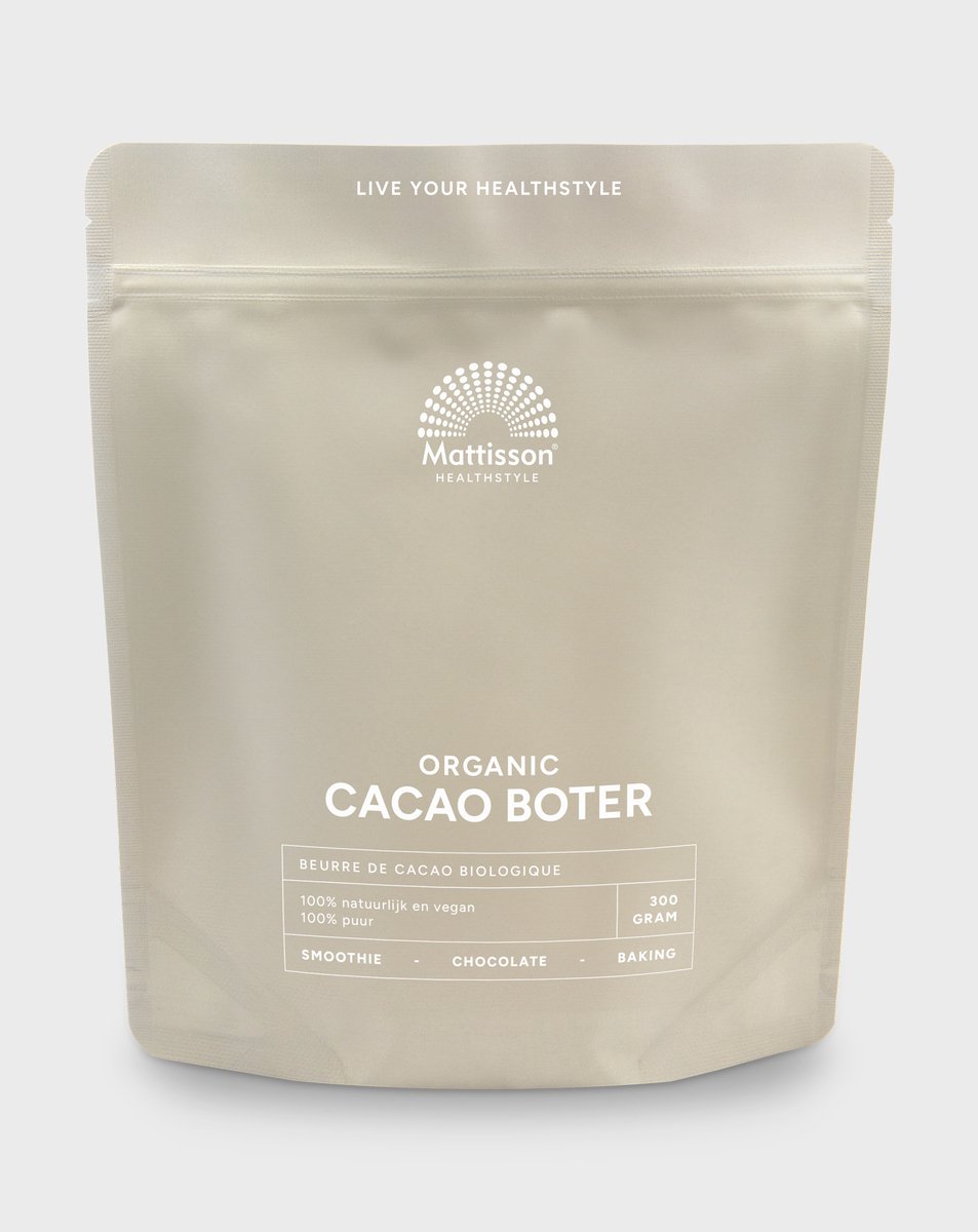 Mattisson - Biologische Cacao Boter - Vegan Cacaoboter - 300 Gram