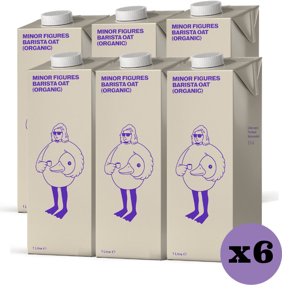 Minor Figures Barista Havermelk - plataardige melkvervanger - biologisch - vegan - 6 x 1 liter