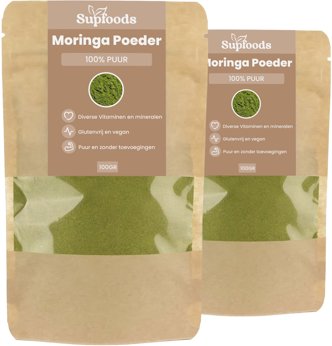 Moringa Poeder 100% Puur - 200 gram - Bevat Vitaminen en Mineralen - Moringa Poeder is Ideaal voor Smoothies, Yoghurt en Moringa Thee - Moringa Oleifera