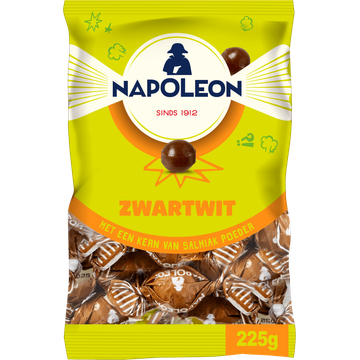 Napoleon Zwartwit Echte Salmiak Kogels 225 g bij Jumbo