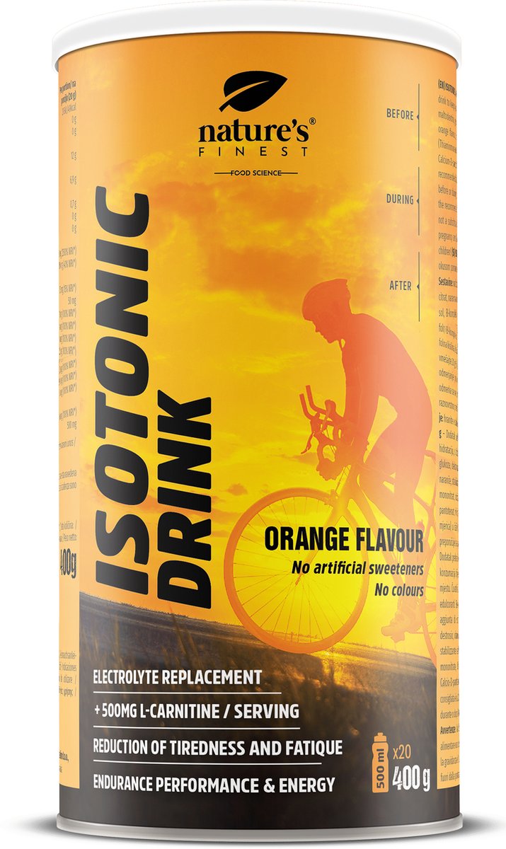 Nature's Finest Isotonic - Instant isotone drank voor hydratatie, elektrolyten aanvulling, energieboost en spierfunctie ondersteuning - Ideaal voor voor, tijdens en na training - Vegan - Sinaasappelsmaak