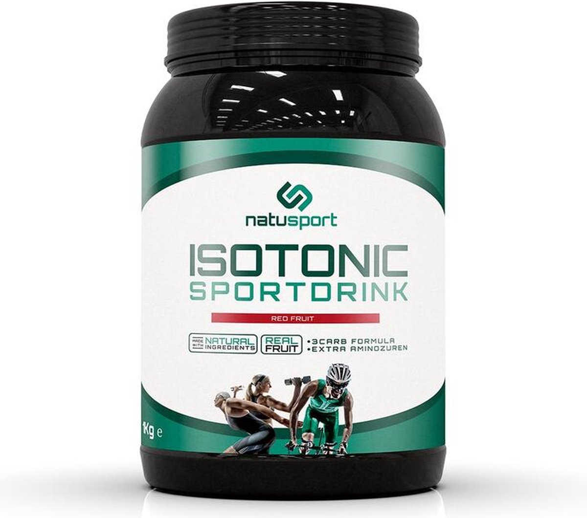 Natusport Isotone Sportdrank Isotonic Sportdrink Rood Fruit 1 kg pot