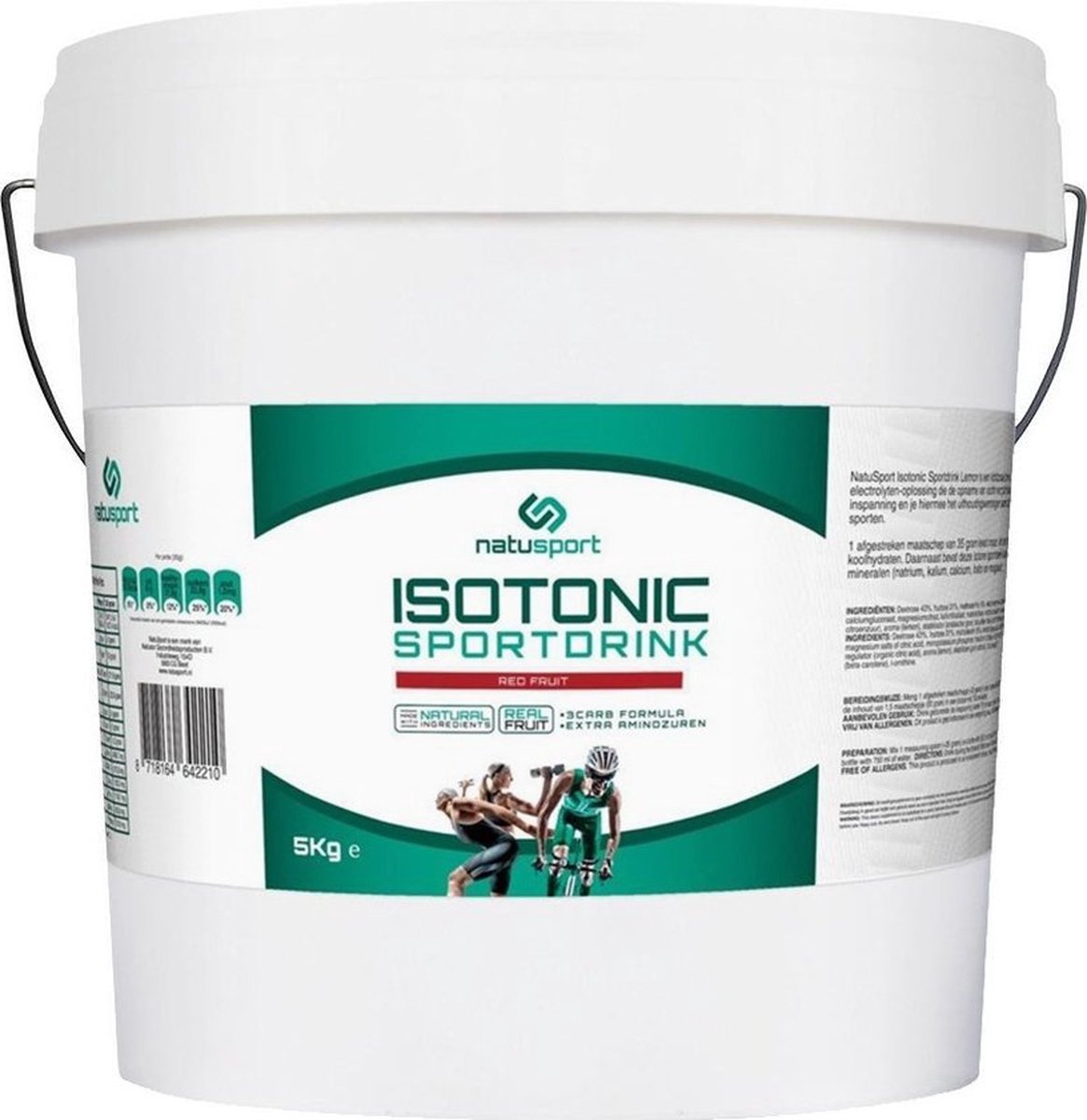 Natusport Isotonic Sportdrank Red Fruit Emmer - 5KG