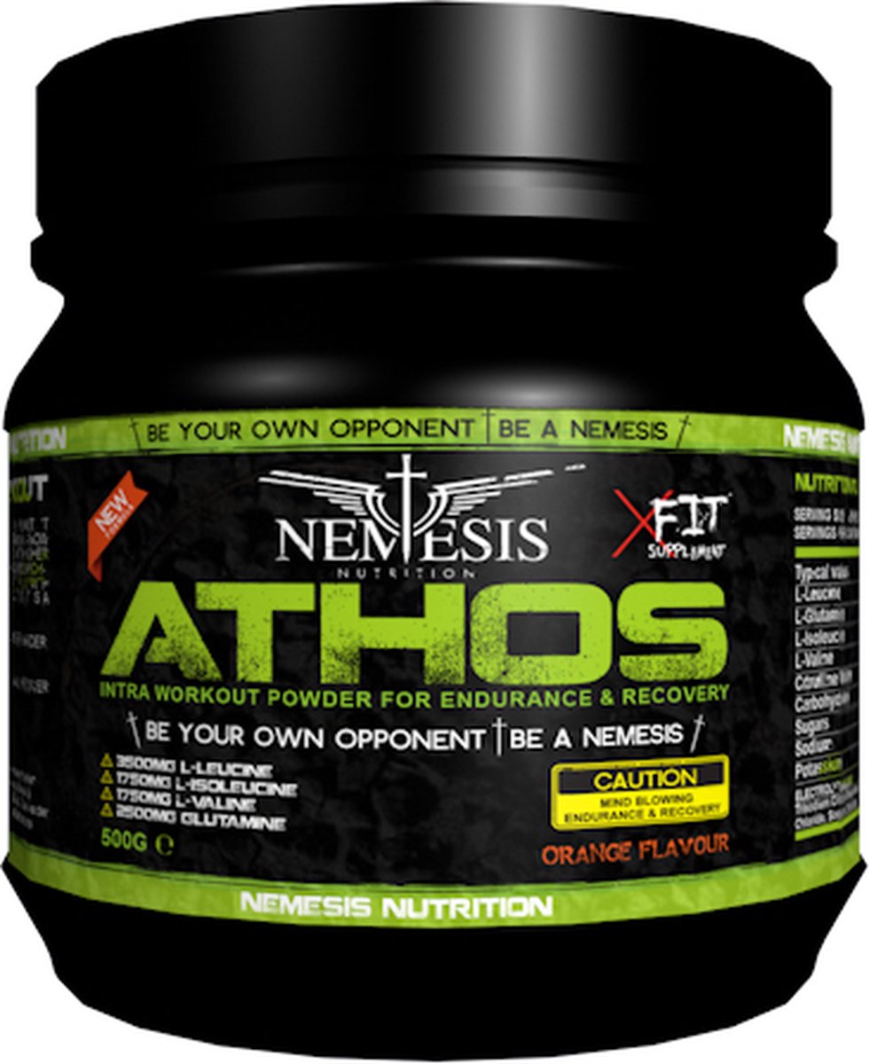 Nemesis Nutrition Athos | BCAA | 360 gram | Strawberry | 26 Doseringen | 2:1:1 Formule | Suikervrij | Nutriworld