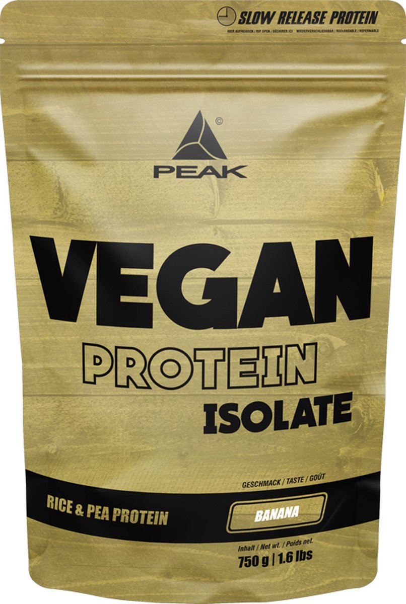 Peak Vegan Protein Isolate (750g) Banana - Eiwitten - Veganistisch eiwit
