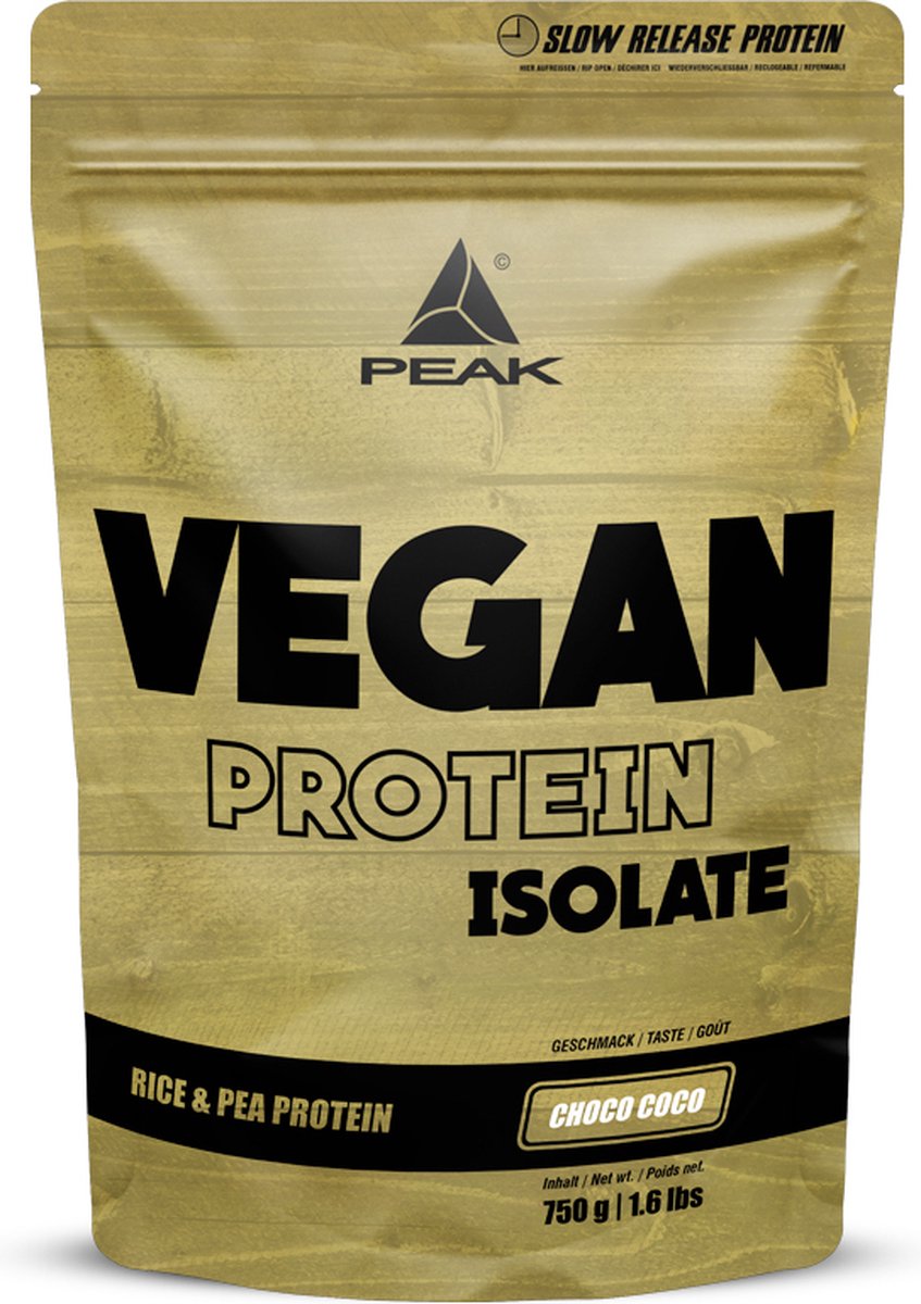 Peak Vegan Protein Isolate (750g) Choco Coco - Eiwitten - Veganistisch eiwit