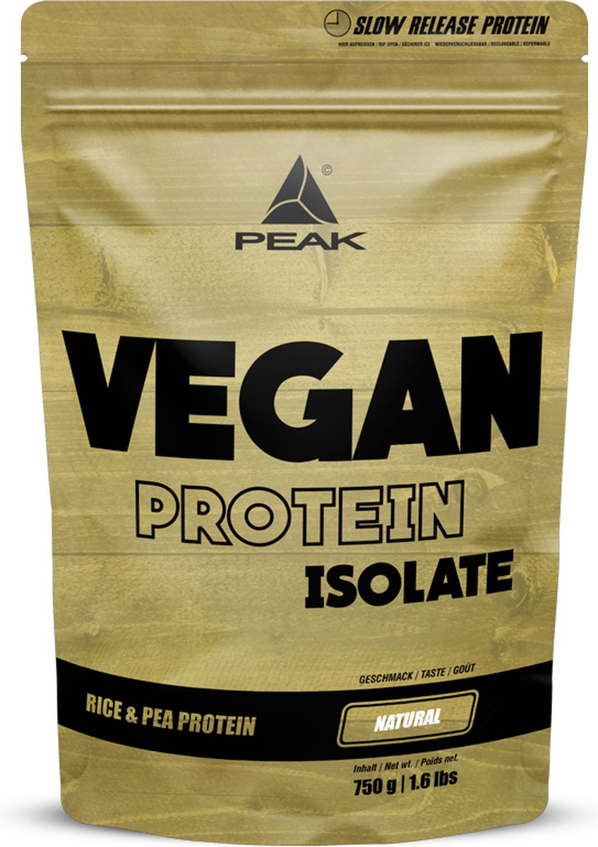 Peak Vegan Protein Isolate (750g) Natural - Eiwitten - Veganistisch eiwit