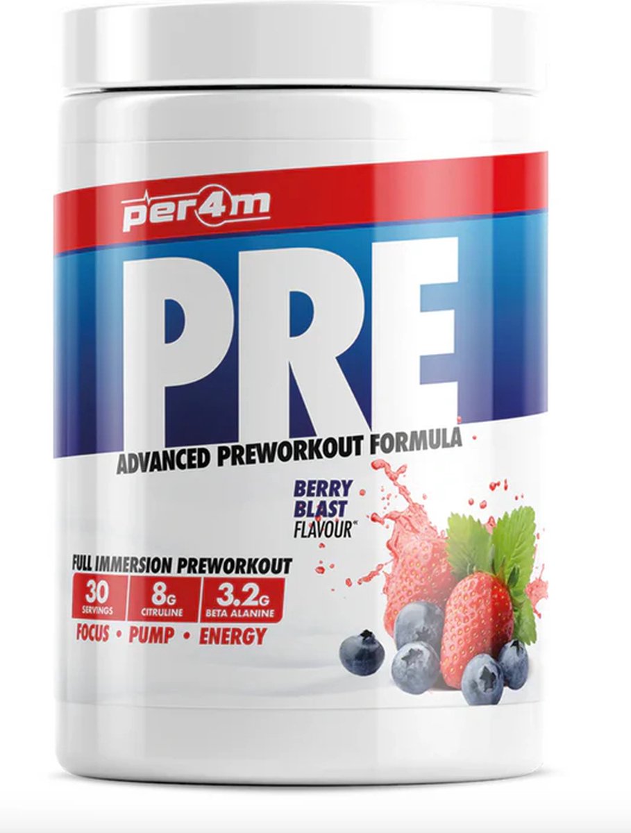 Per4m - Pre Workout Stim - 570g - Berry Blast - pre-workout