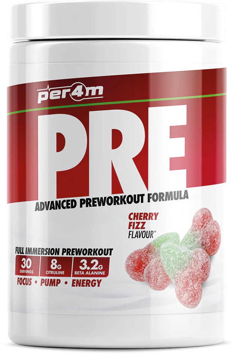 Per4m - Pre Workout Stim - 570g - Cherry Fizz - pre-workout