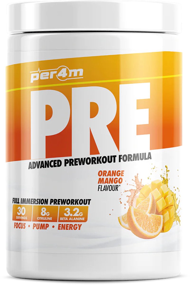 Per4m - Pre Workout Stim - 570g - Orange & Mango - pre-workout