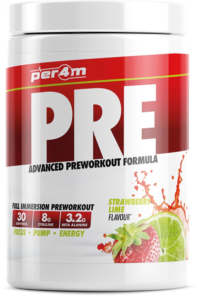 Per4m - Pre Workout Stim - 570g - Strawberry Lime - pre-workout