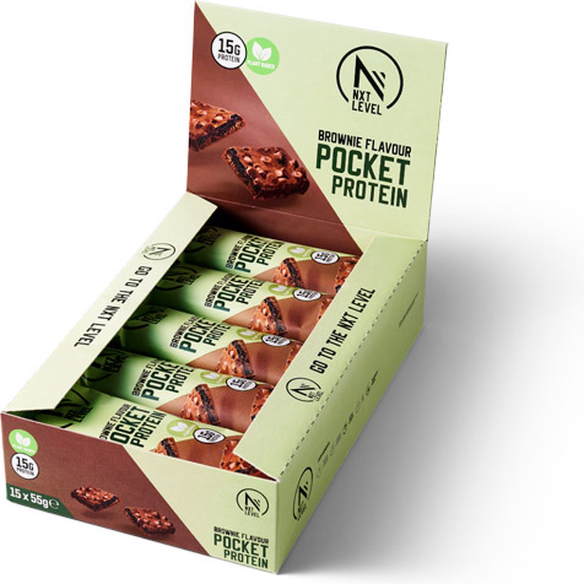 Pocket Protein Vegan Brownie - 12 repen