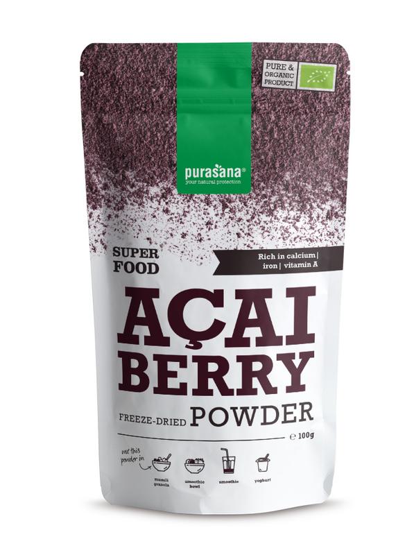 Purasana Acai bessen poeder vegan bio 100 gram