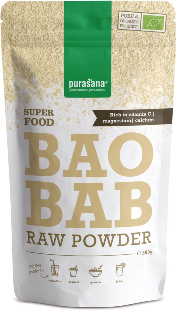 Purasana Baobab poeder/poudre vegan bio (200g)