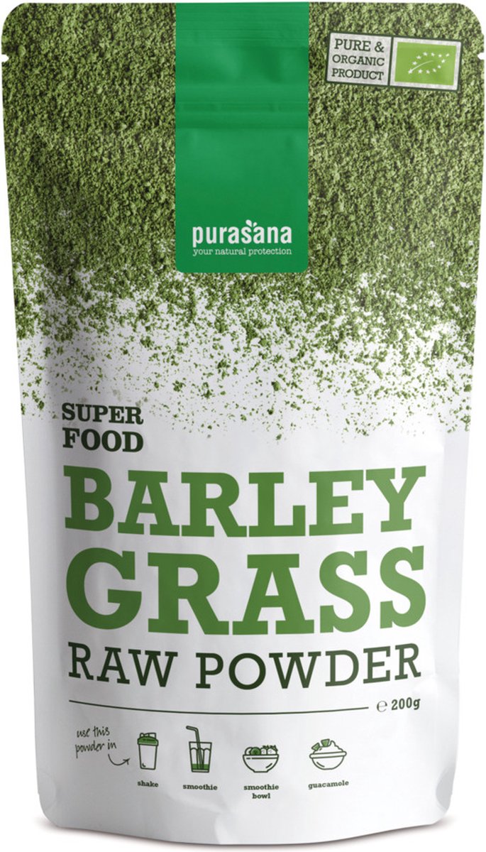 Purasana Gerstegras Poeder Bio 200 gr