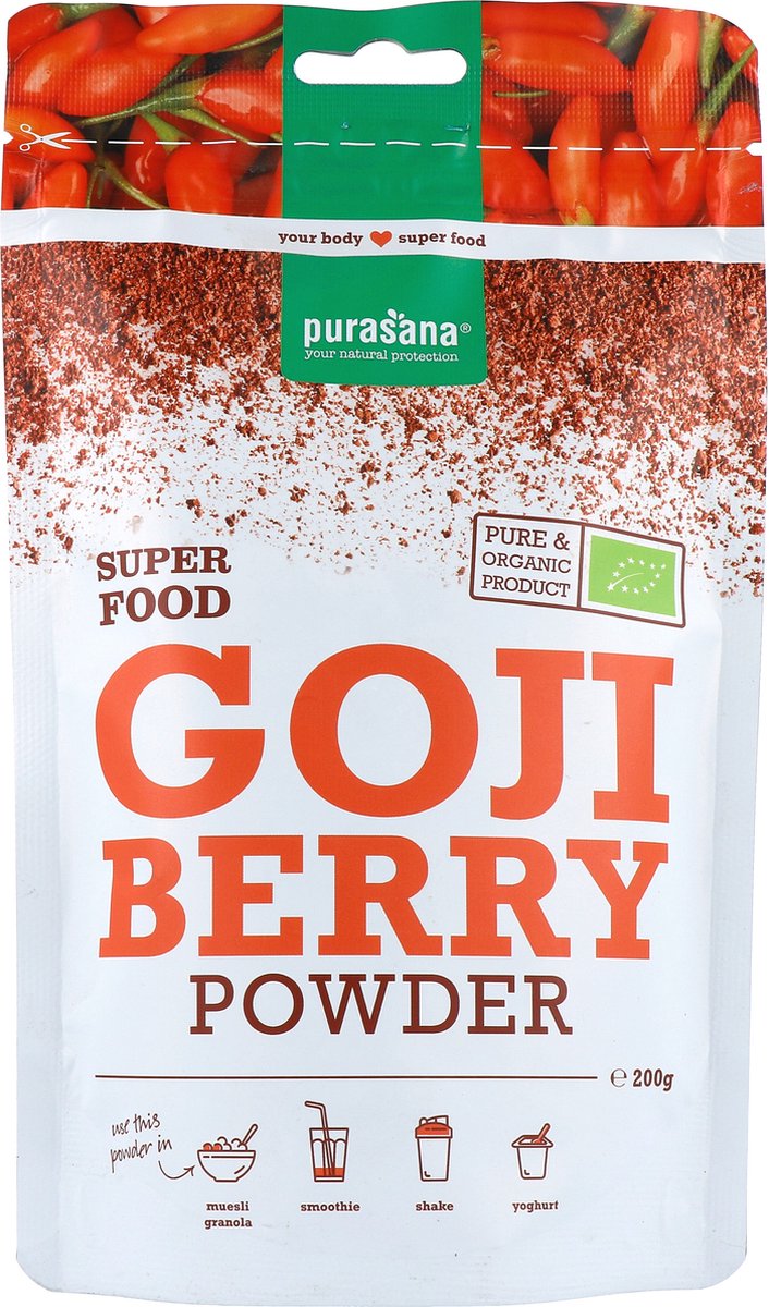 Purasana Goji bes poeder/poudre baies de goji vegan bio (200g)