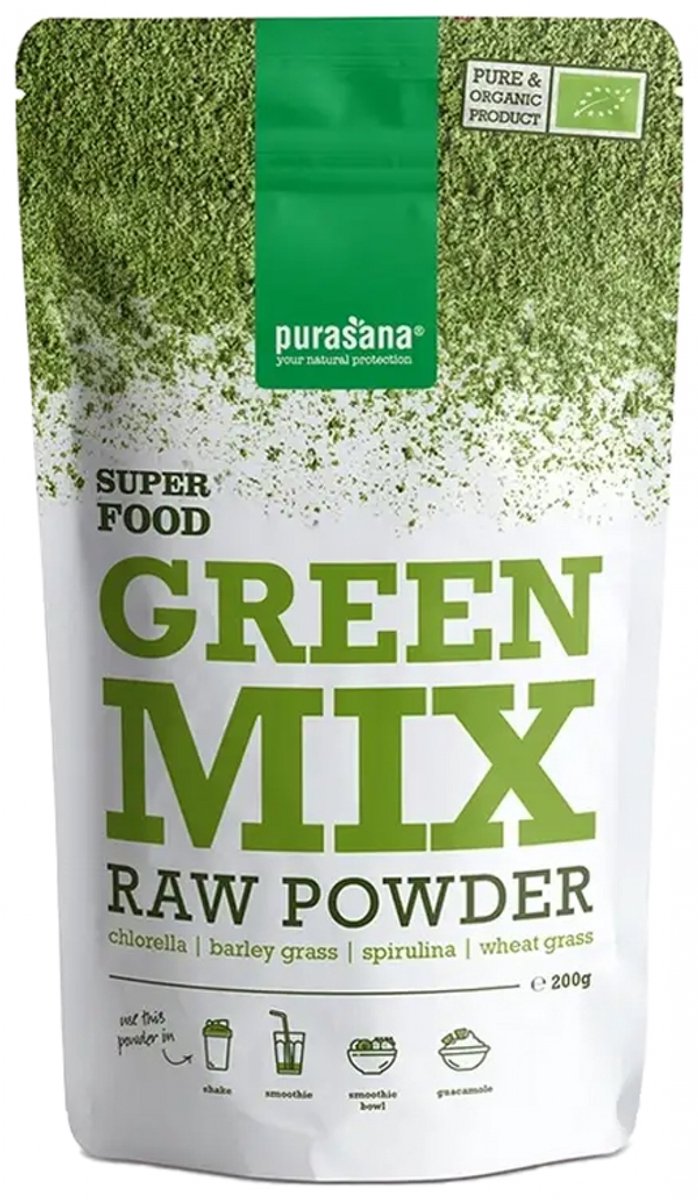 Purasana Green mix poeder/poudre vegan bio (200g)