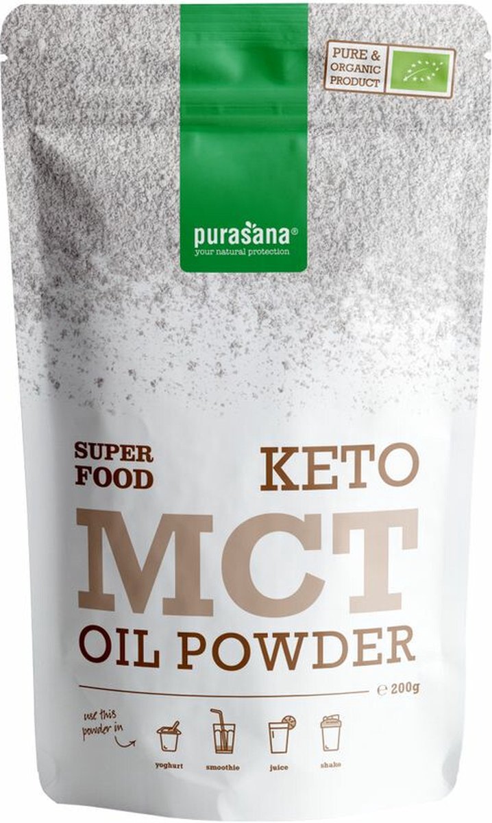 Purasana MCT Olie Poeder Biologisch 200 gr