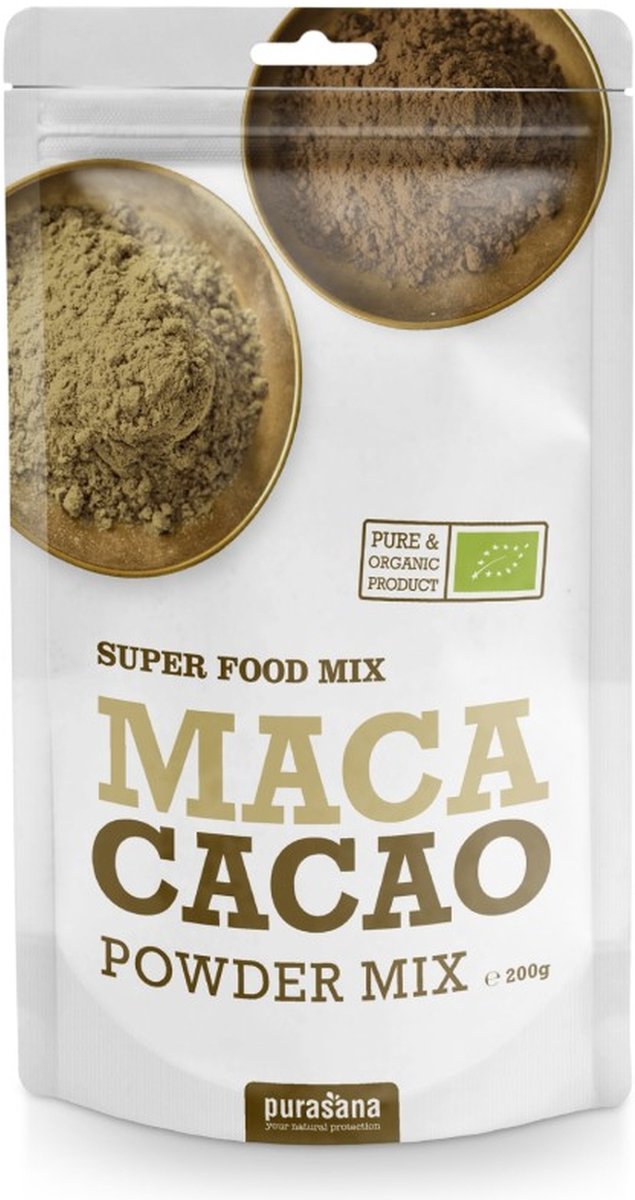 Purasana Maca & cacao poedermix vegan bio 200 Gram