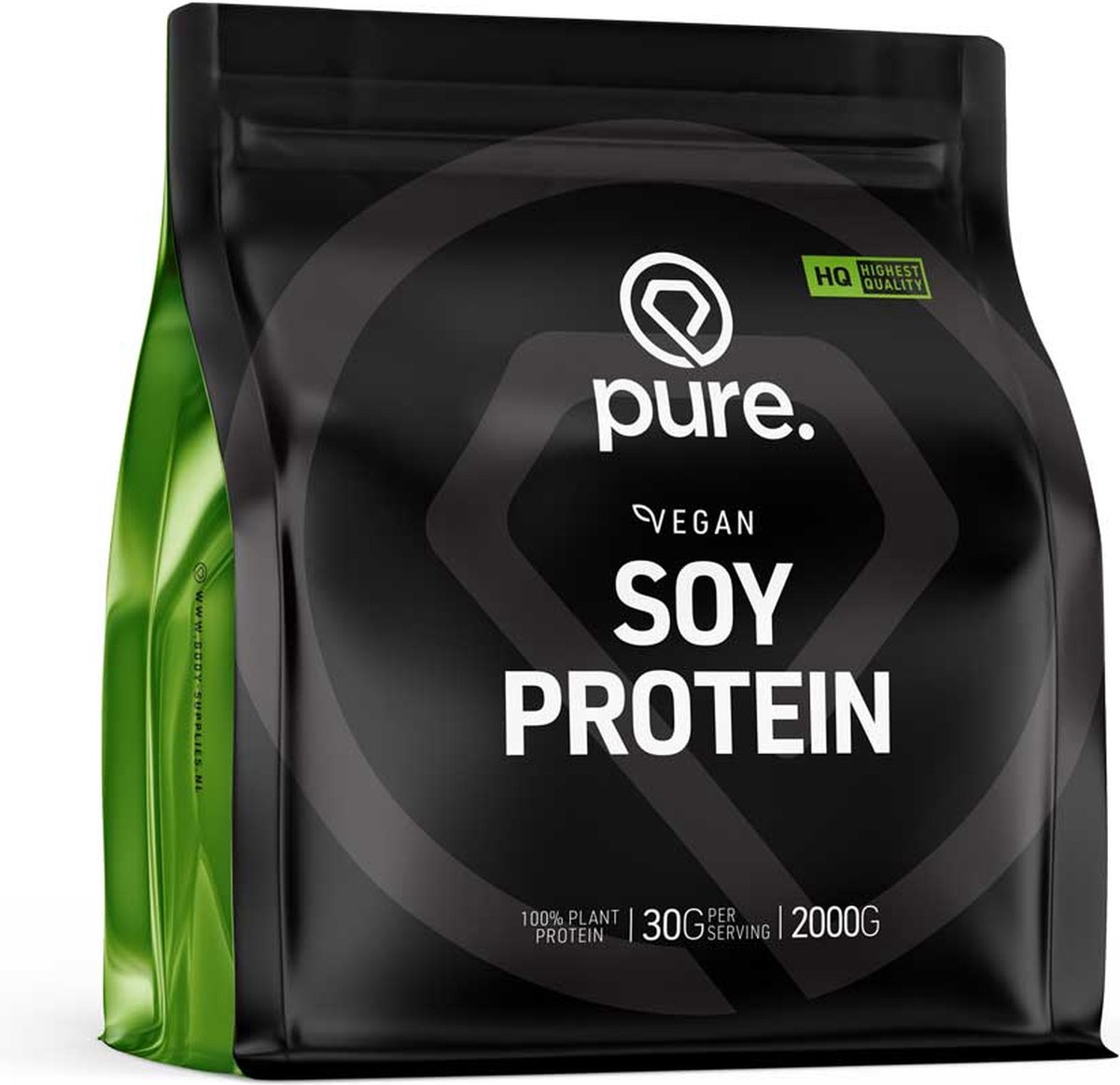Pure. Soy Protein - 2000gr - chocolade - soja eiwit - vegan - plantaardig - sojabonen - eiwitisolaat