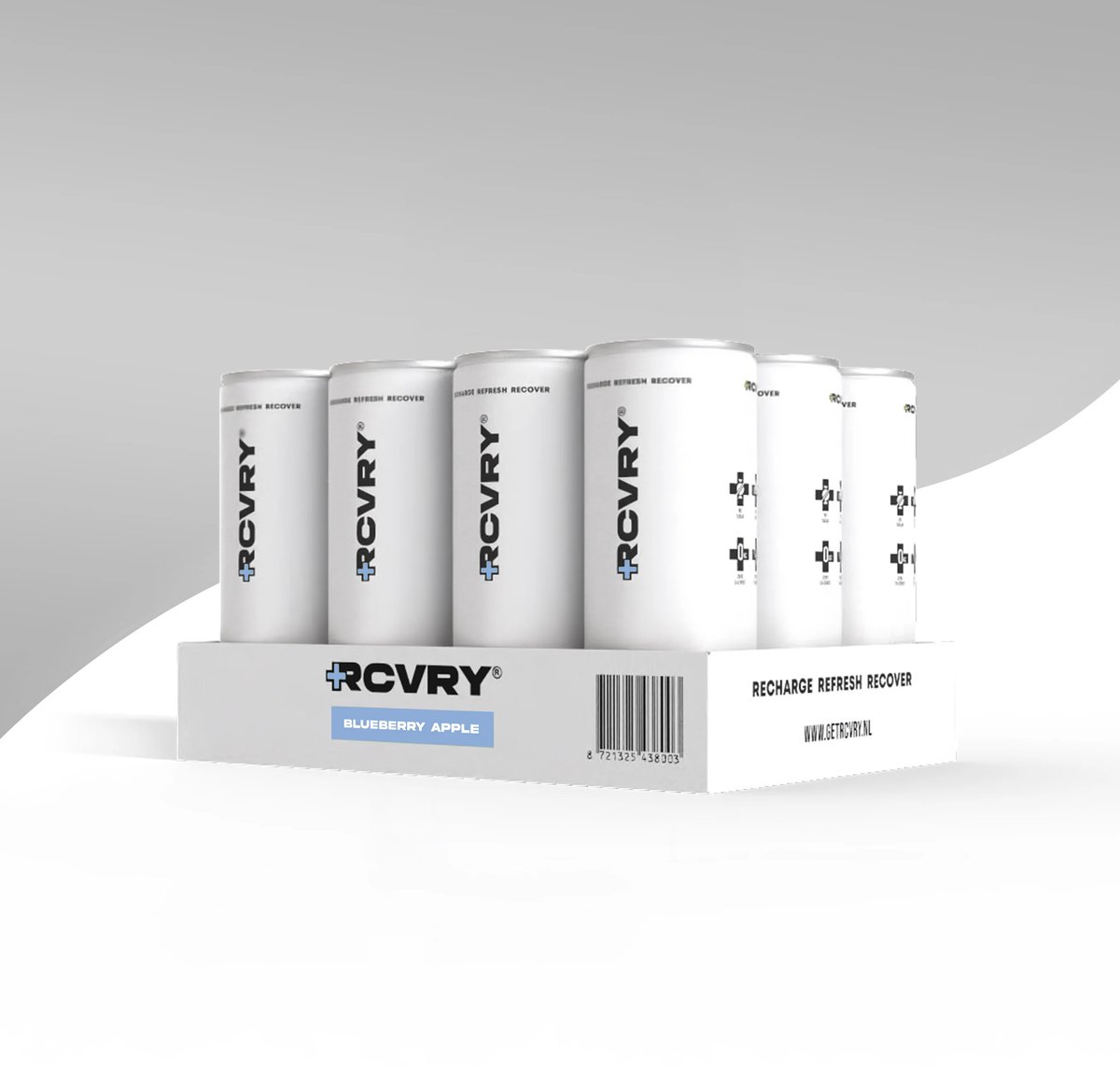 RCVRY Electrolyte Drink Blueberry & Apple, 12 Pack geen Koolzuur