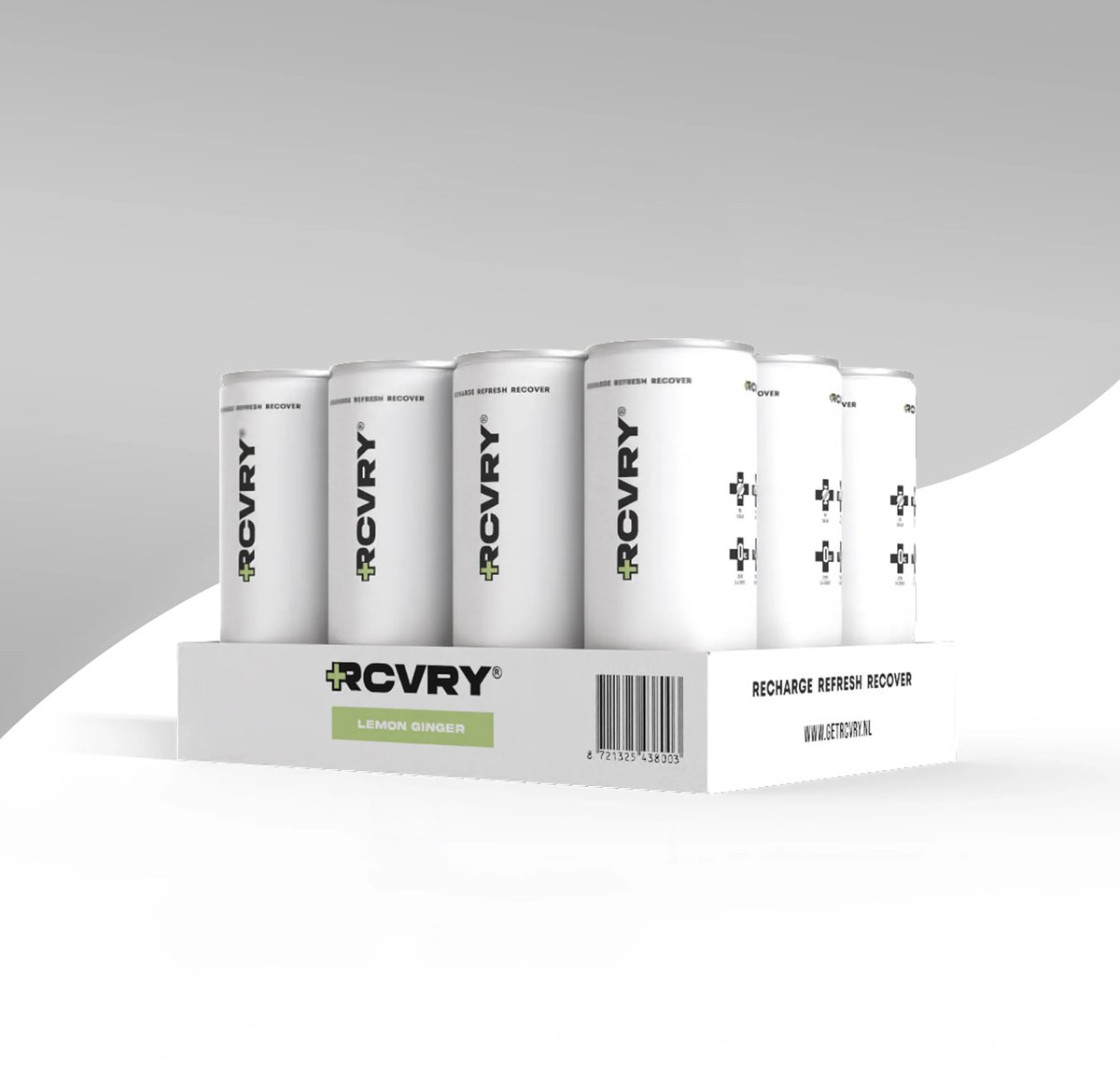 RCVRY Electrolyte Drink Lemon & Ginger 12 Pack, geen Koolzuur