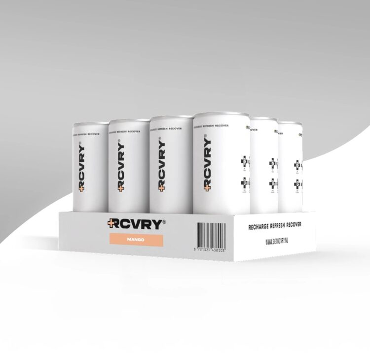 RCVRY Electrolyte Drink Mango 12 Pack geen Koolzuur