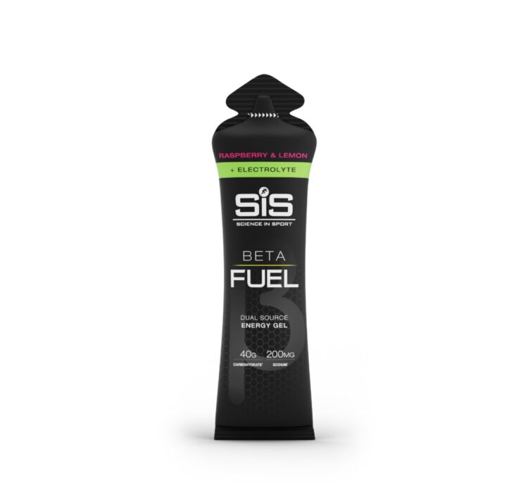 Science in Sport - SIS Beta Fuel + Electrolyte Gel - Raspberry & Lemon smaak - 1:0,8 Maltodextrine-Fructose verhouding - 40 gram koolhydraten + 200mg natrium per gel - 15 x 60ml
