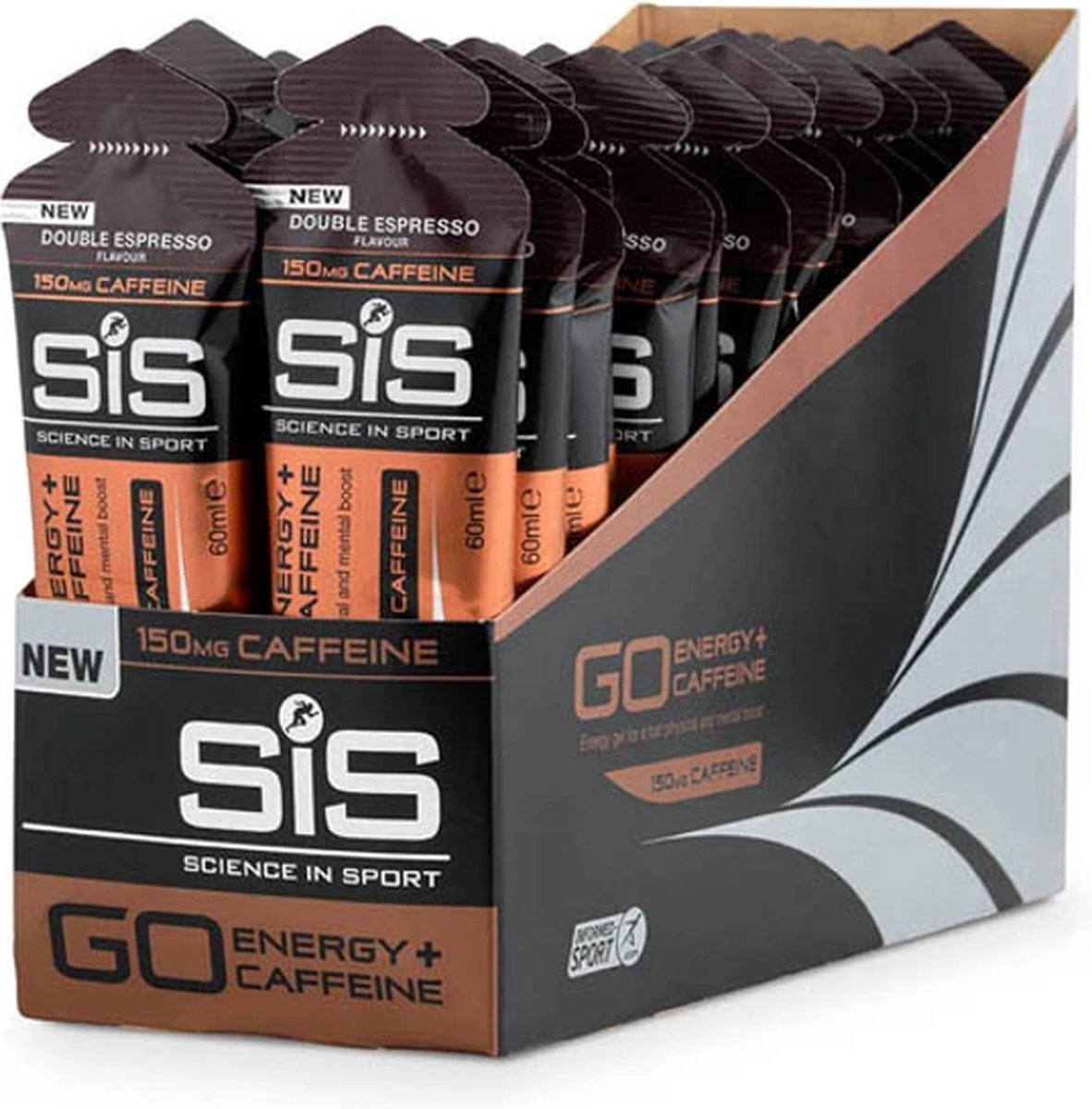 Science in Sport - SiS Go Isotonic Energygel + Caffeine - Energie gel - Isotone Sportgel - Double Espresso Smaak - 30 x 60ml