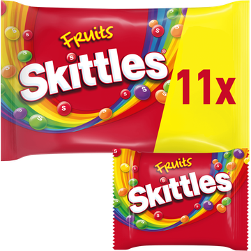 Skittles Fruits vegan snoep uitdeelzak 11 stuks bij Jumbo