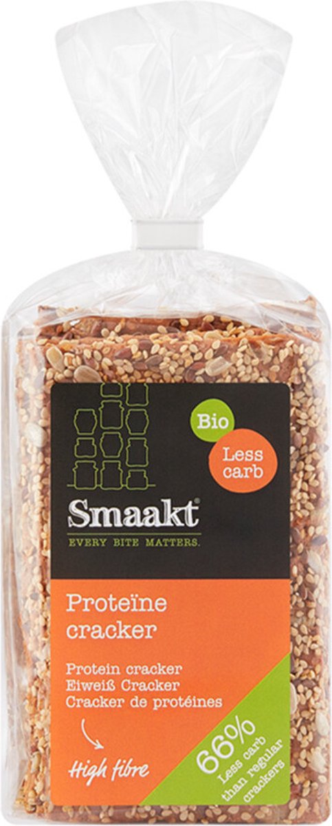 Smaakt Less Carb Proteïne Cracker Biologisch 200 gr