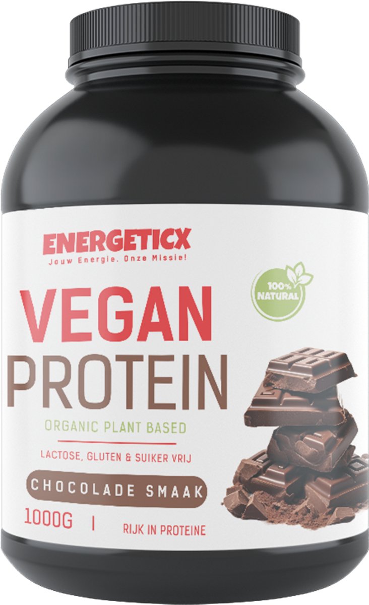 Vibe. Proteine poeder - Chocolade - 1000g / 33 Porties - Plantaardig, Glutenvrij, Lactosevrij & Suikervrij - Heerlijk & Eiwitrijk