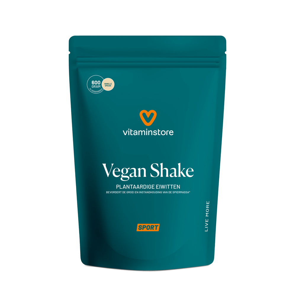 Vitaminstore - Vegan Shake Vanille - 600 gram | Vanille - Vitaminstore
