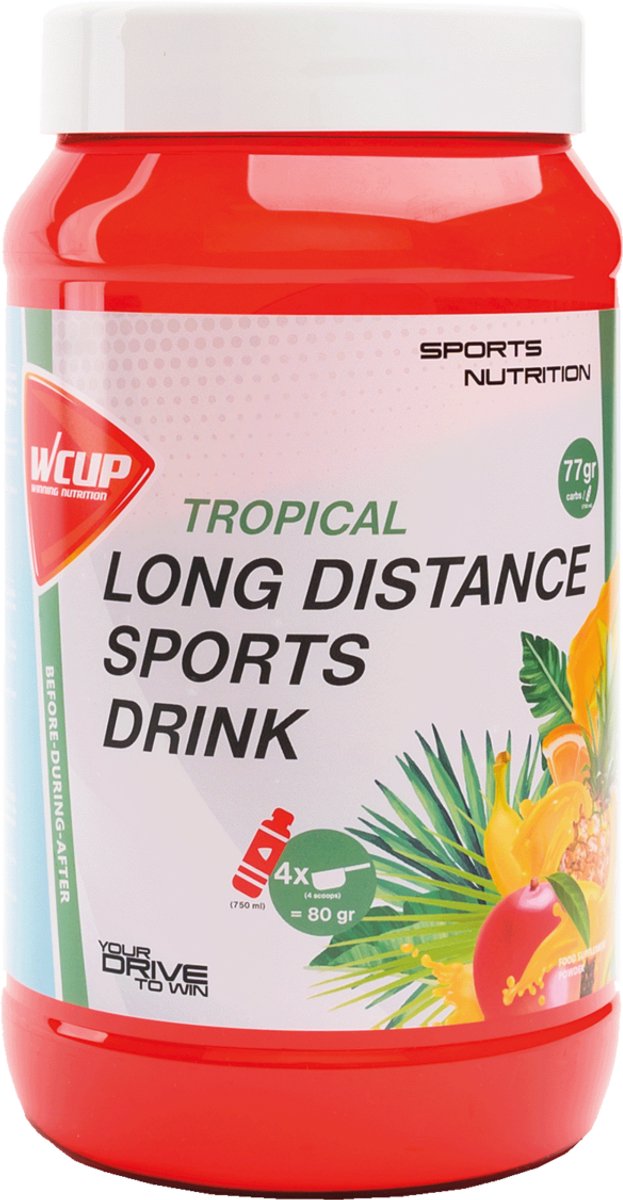 Wcup Sports Nutrition - Long Distance Sports Drink (Tropical - 1040 gram) - Poeder