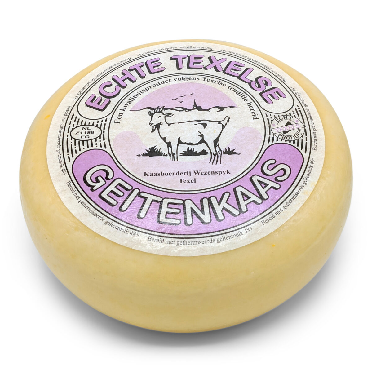 4,5kg Jong belegen Texelse geitenkaas 48+