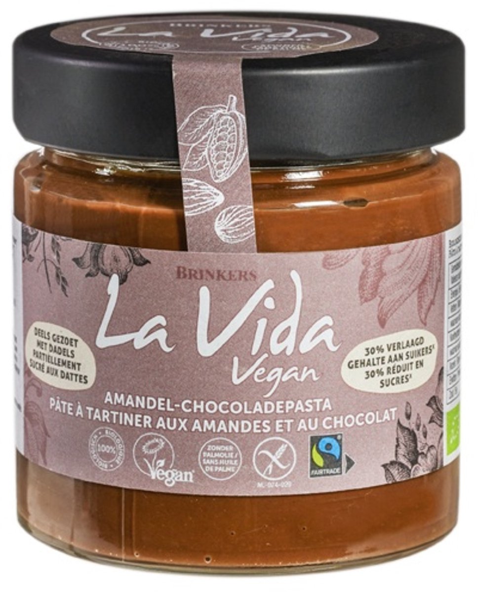 Amandel Chocoladepasta In Suiker Verminderd 200GR
