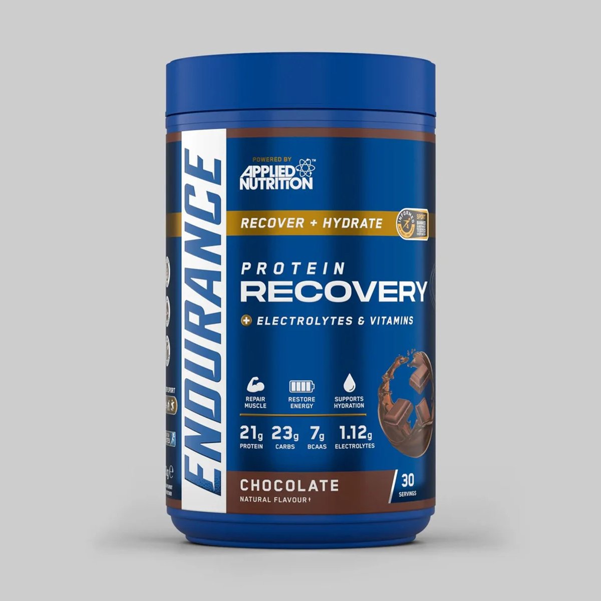 Applied Nutrition Velocity Fuel Recovery - 21g Plantaardig Eiwit + 24g Koolhydraten & 1500mg Elektrolyten - Post-Workout Poeder 1500 g - Hydratatie - Chocolate smaak -