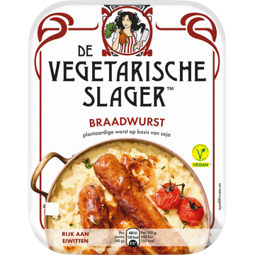 De Vegetarische Slager Braadwurst Vegan 160 g bij Jumbo