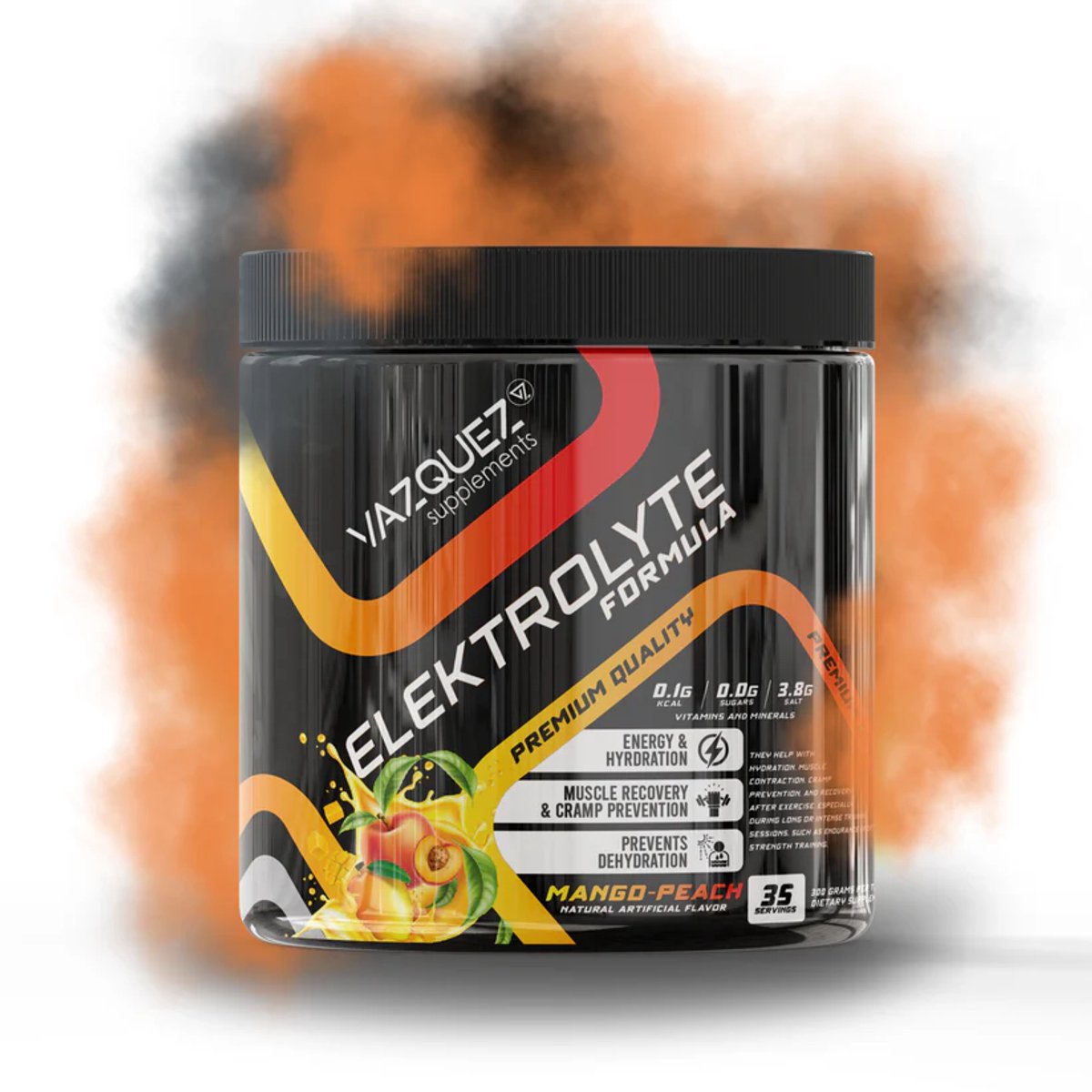 Elektrolyten - Electrolyten Poeder - Mango - Hydratatie & Herstel - Voor Sporters, Sauna, Keto & Fasting - Met Natrium, Kalium & Magnesium