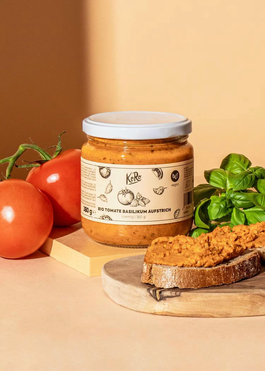 KoRo | Bio tomaten-basilicumspread 6 x 380 g