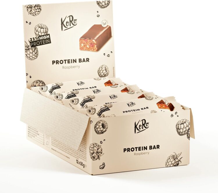 KoRo | Bio vegan protein bar framboos-chocolade 12 x 50 g